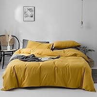 Vista 6 de Funda de edredón 100% algodón de 600 hilos, 1 pieza con cierre de cremallera y lazos en las esquinas, funda de edredón