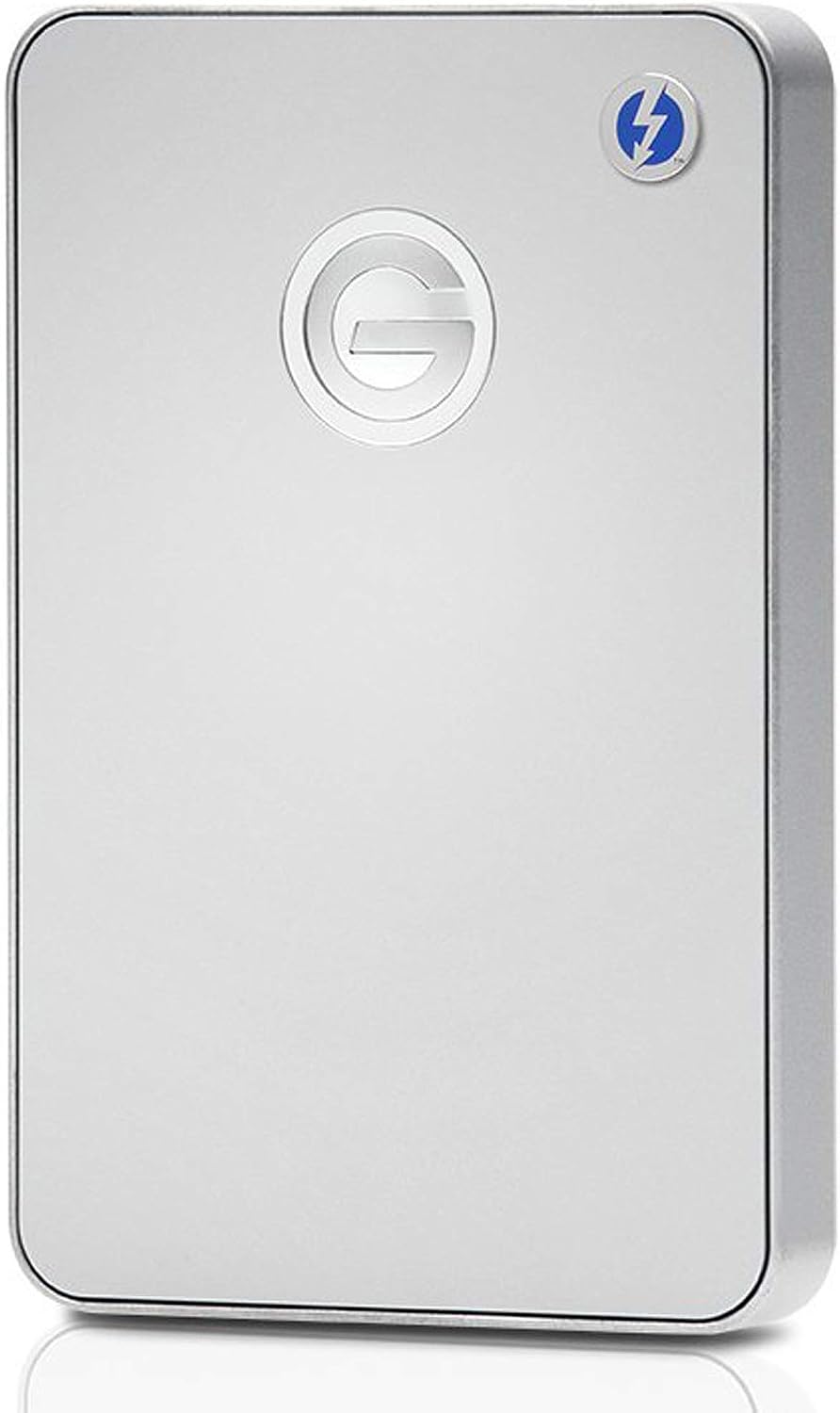 G-Technology 1TB G-DRIVE mobile with Thunderbolt and USB 3.0 Portable External Hard Drive, Silver - 0G03040-1