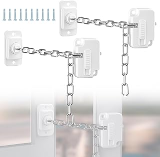 Raxfekro 2 Stück Kindersicherung Fenster, Kühlschrankschloss, Fenster Kindersicherung Ohne Bohren Geeignet für Waschmaschinen, Schränke, Garderoben, Toiletten, Weinkühler, Fenster