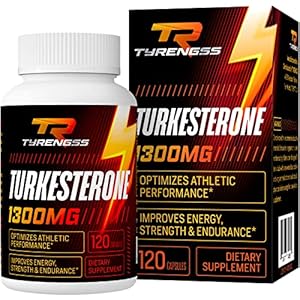 Turkesterone Supplement 1300mg Ultra High Strength (Ajuga Turkestanica Extract Std. to 20% Turkesterone), for Athletic Performance & Muscle Mass,120 Capsules