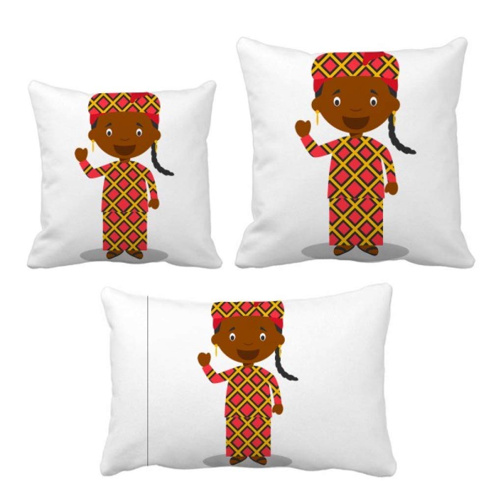 Housse de coussin noire motif Wild Mali décoration salon et chambre