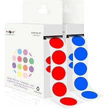 PARLAIM 2 Rolls 2000PCS 3/4" Round Circle Color-Code Dot Stickers,2 Color Style Colorful Coding Label Sticker for Home Office Classroom Red +Blue