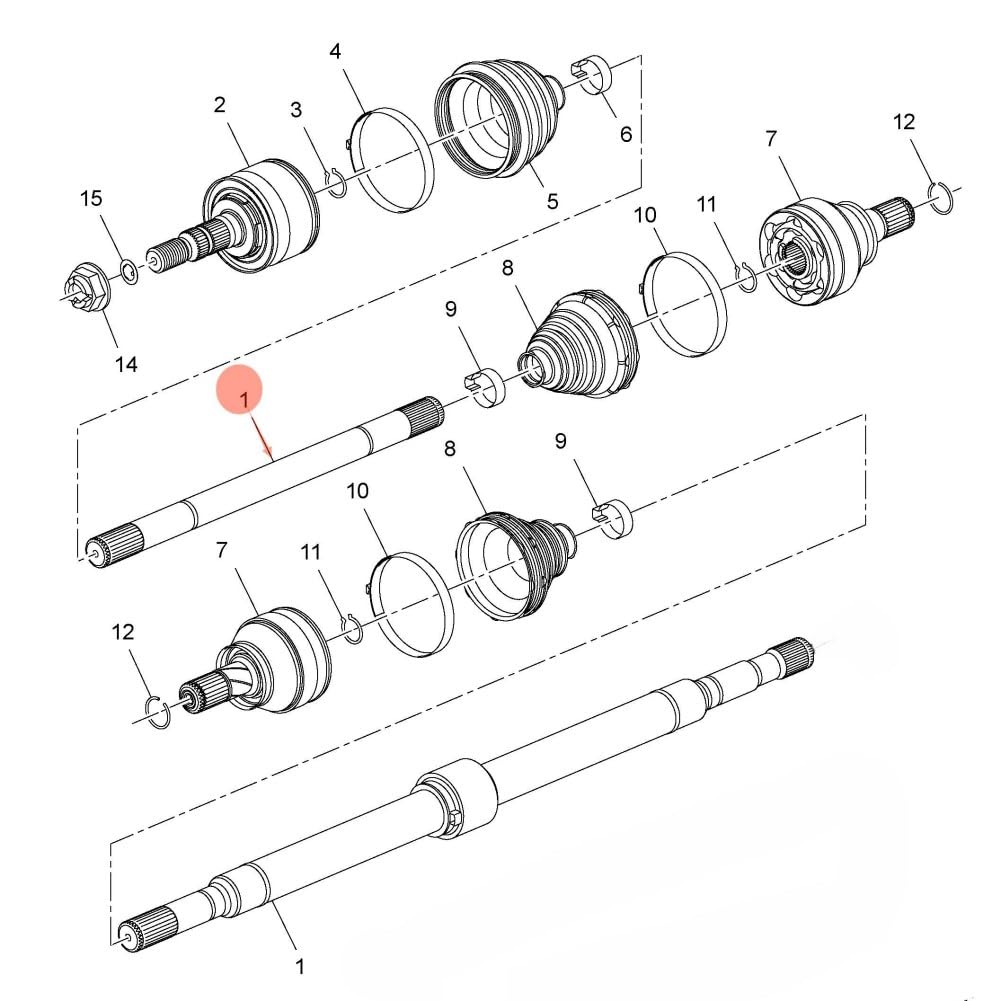 Parts# 13498531 13498531 Right Front Half axis 1pc/Pack HUUUGE-PARRRT