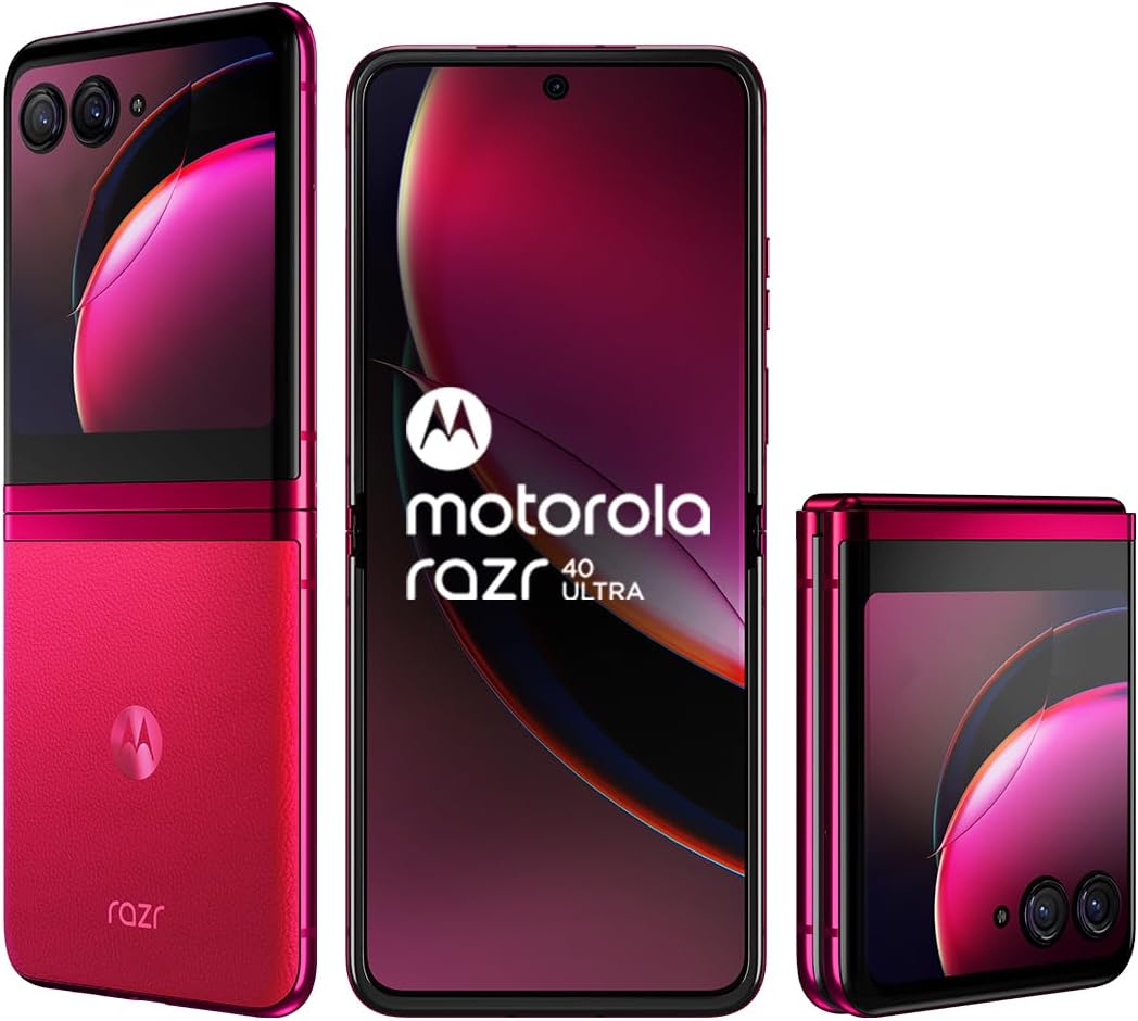 razr 40 Ultra (Viva Magenta, 8GB RAM, 256GB Storage) | 3.6" External AMOLED Display | 6.9" AMOLED 165Hz Display | 32MP Selfie Camera |30W TurboPower Charging | Android 13