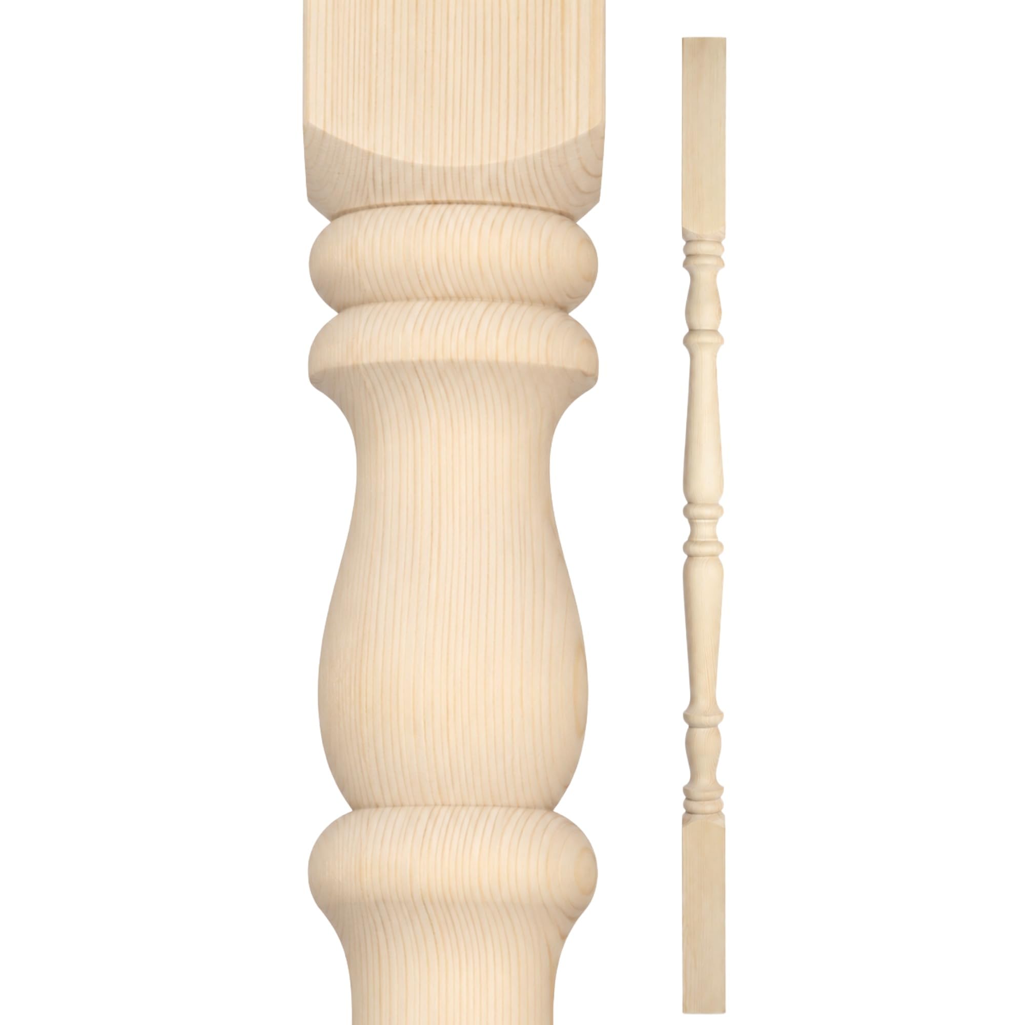 Pine Traditional Stair Spindle Pack of 10, 41x41x1100mm, Unfinished Pine