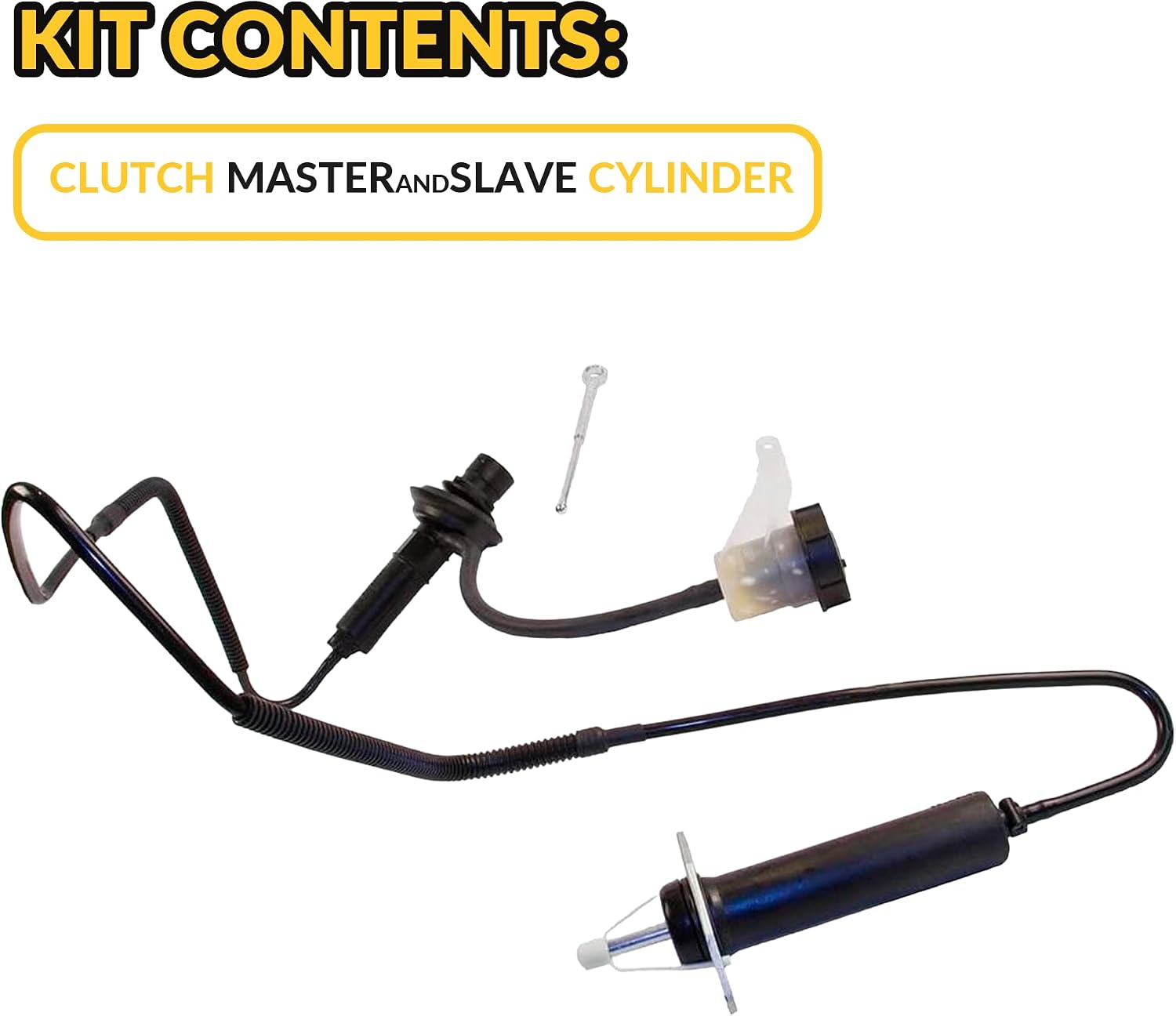 NAMCCO Pre-Filled Clutch Master And Slave Cylinder Line Assembly compatible with 1994-1997 Dodge Ram 2500 Ram 3500 Base Cab & Chassis Pickup 2-Door 8.0L V10 Gas 5.9L L6 Diesel Turbo (NACPF0114-AP-N)