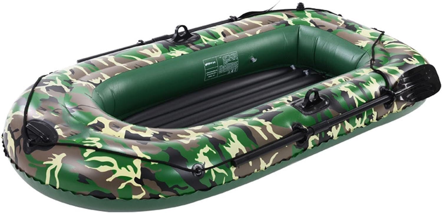 Folding Inflatable Boat with Air Pump Paddles, Fishing Kayak, Leisure Kayak, Green,
