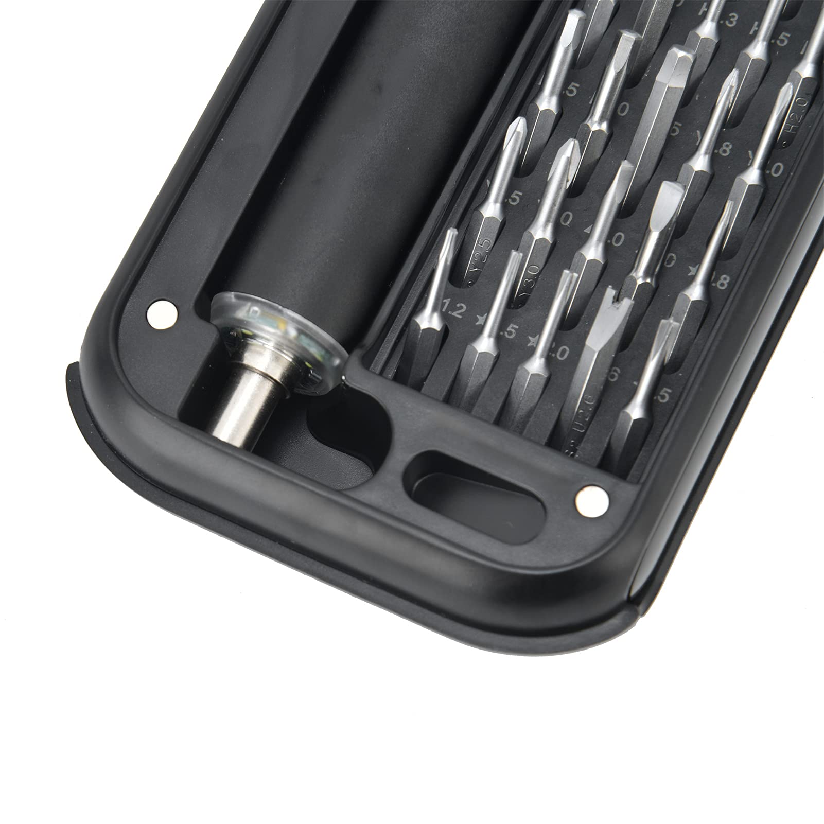 Cacciavite Elettrico S2 Set di Punte per Viti in Acciaio Strumento di Fissaggio per Riparazioni Elettroniche Telefoni Cellulari Gioielli e Computer Portatili 40 Punte Incluse