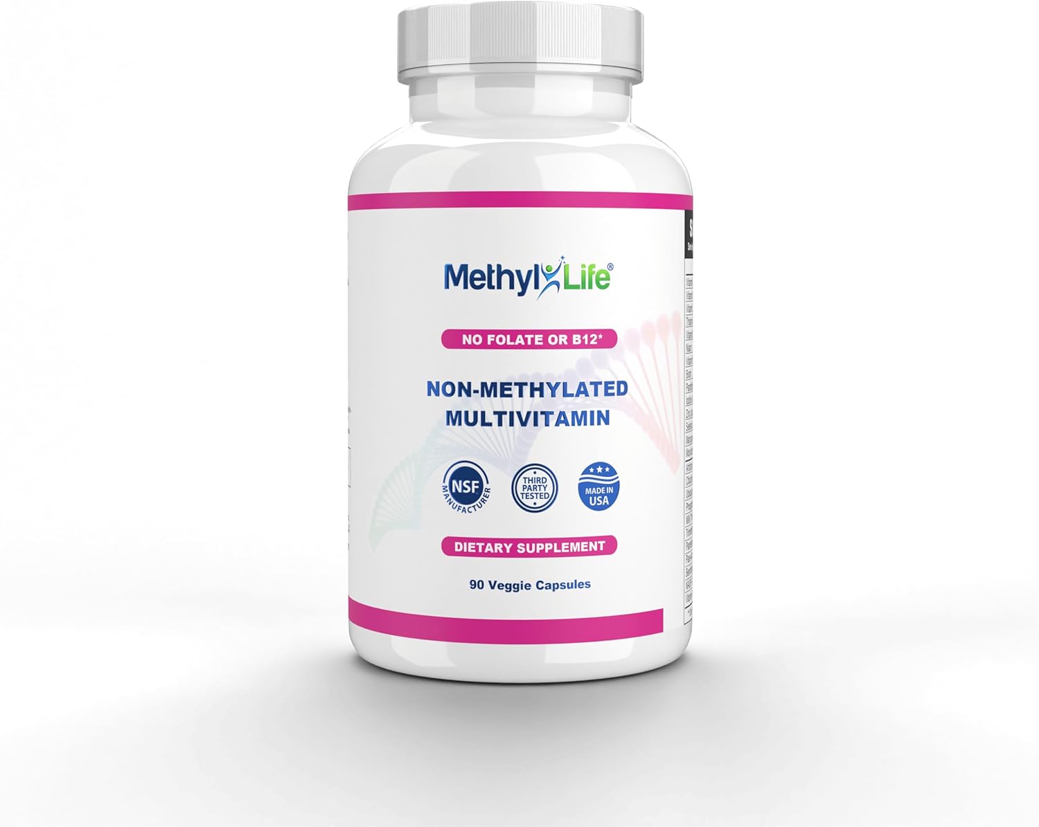 Methyl-Life® Non-Methylated Multivitamin | Essential Vitamins for Daily Energy, Brain & Nervous System Support | Clean Label Vegan Capsules | 90 Count