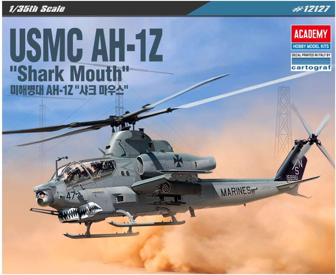 ACA12127 1:35 Academy USMC AH-1Z Cobra 'Shark Mouth' [Model Building KIT]