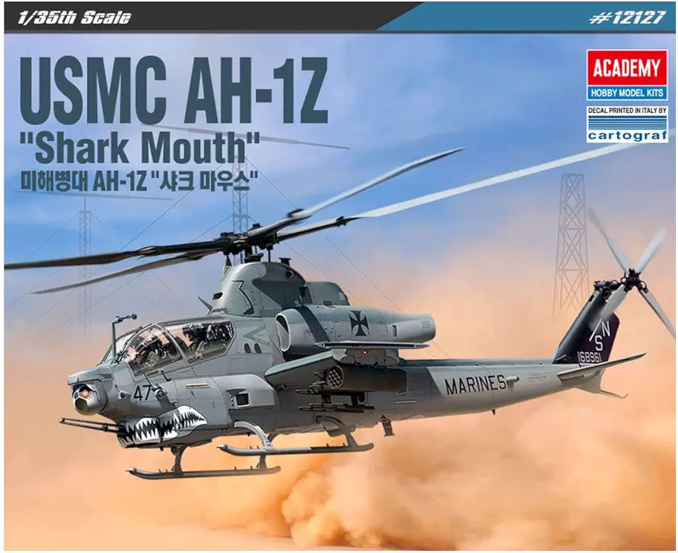 ACA12127 1:35 Academy USMC AH-1Z Cobra 'Shark Mouth' [Model Building KIT]