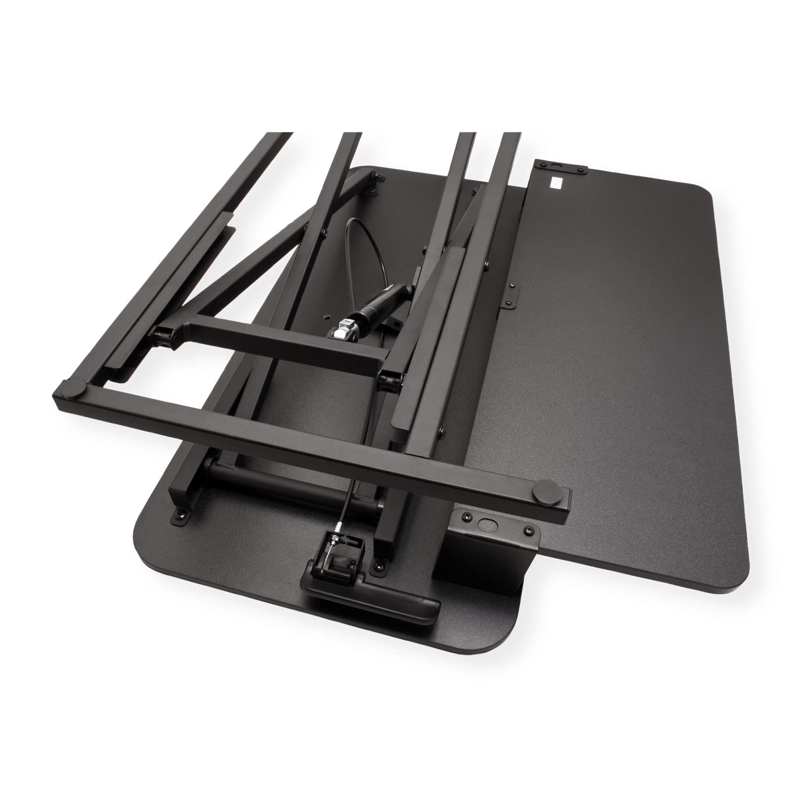 VALUE Höhenverstellbarer Schreibtischaufsatz, 800 x 400 mm, schwarz