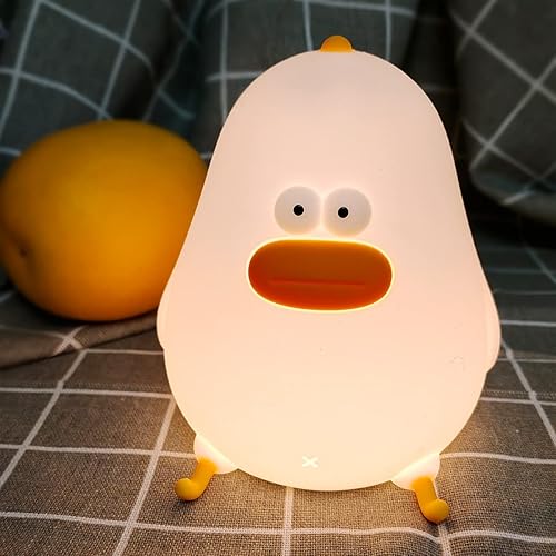 Luz nocturna para niños, bonita lámpara de silicona para bebés y niños pequeños, luz nocturna de animales para niños y niñas, lámpara de noche