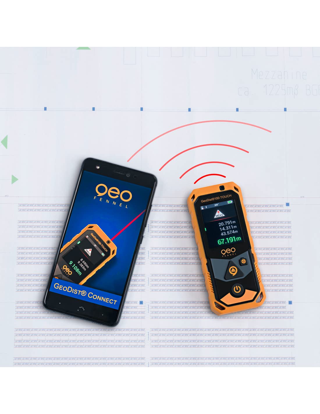 Télémètre laser GeoDist 100-TOUCH | 300100 - Geo Fennel
