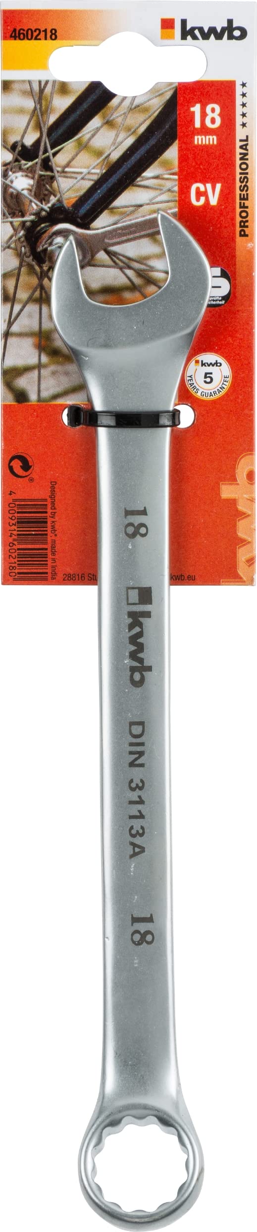 KWB Gabel-Ringschlüssel CV 14 Mm – Aus CV-Stahl, Verchromt, Satin-Finish, VPA GS Geprüft