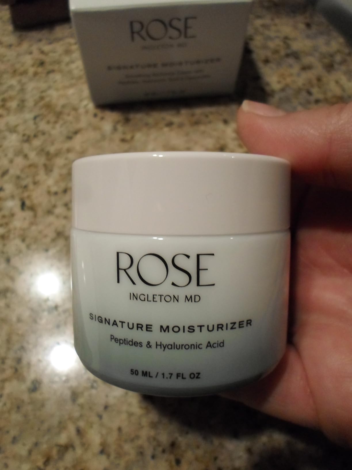 ROSE Ingleton MD Signature Face Moisturizer, Multitasking Facial Cream with Peptides, Ceramides, Hyaluronic Acid & Vitamin C, Dermatologist Developed, Vegan, Fragrance Free, Non-Comedogenic, 1.7 fl oz