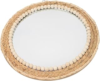 Comprar SMASOLO Espejo Redondo Colgante de Pared Decorativo con Cuerda de Yute Espejo de Maquillaje Elegante para Baño y Sala Decoración Bohemia para Hogar y Dormitorio