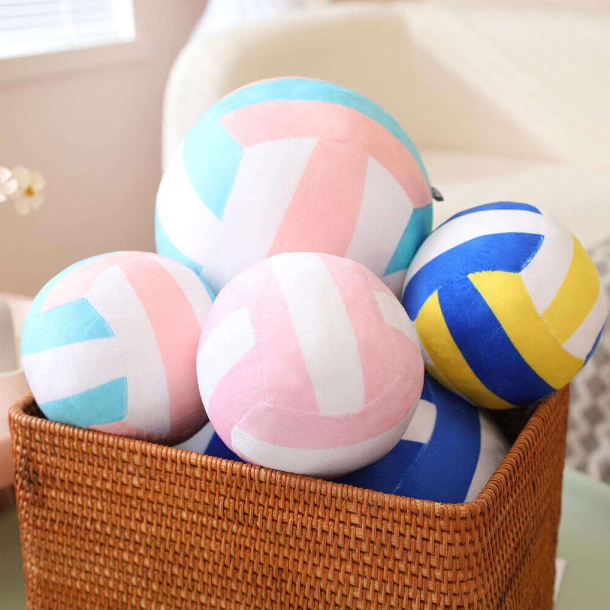 Toyvian Cuscino Pallavolo e Decorazione Per e Adulti Imbottito Per o Auto Per Della Pallavolo