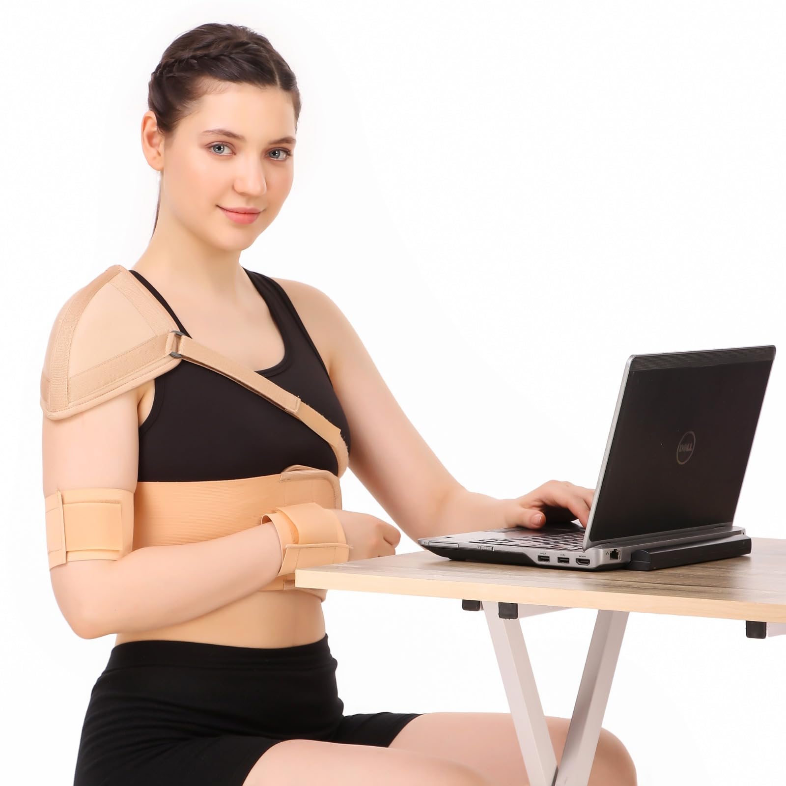 Medilink Shoulder Immobilizer with Rotator Cuff Support Brace- Arm Sling- Elastic Shoulder Brace-Immobilizer -Adjustable Sling for Broken or Fractured Bones, Dislocation, Sprain (XL) 3
