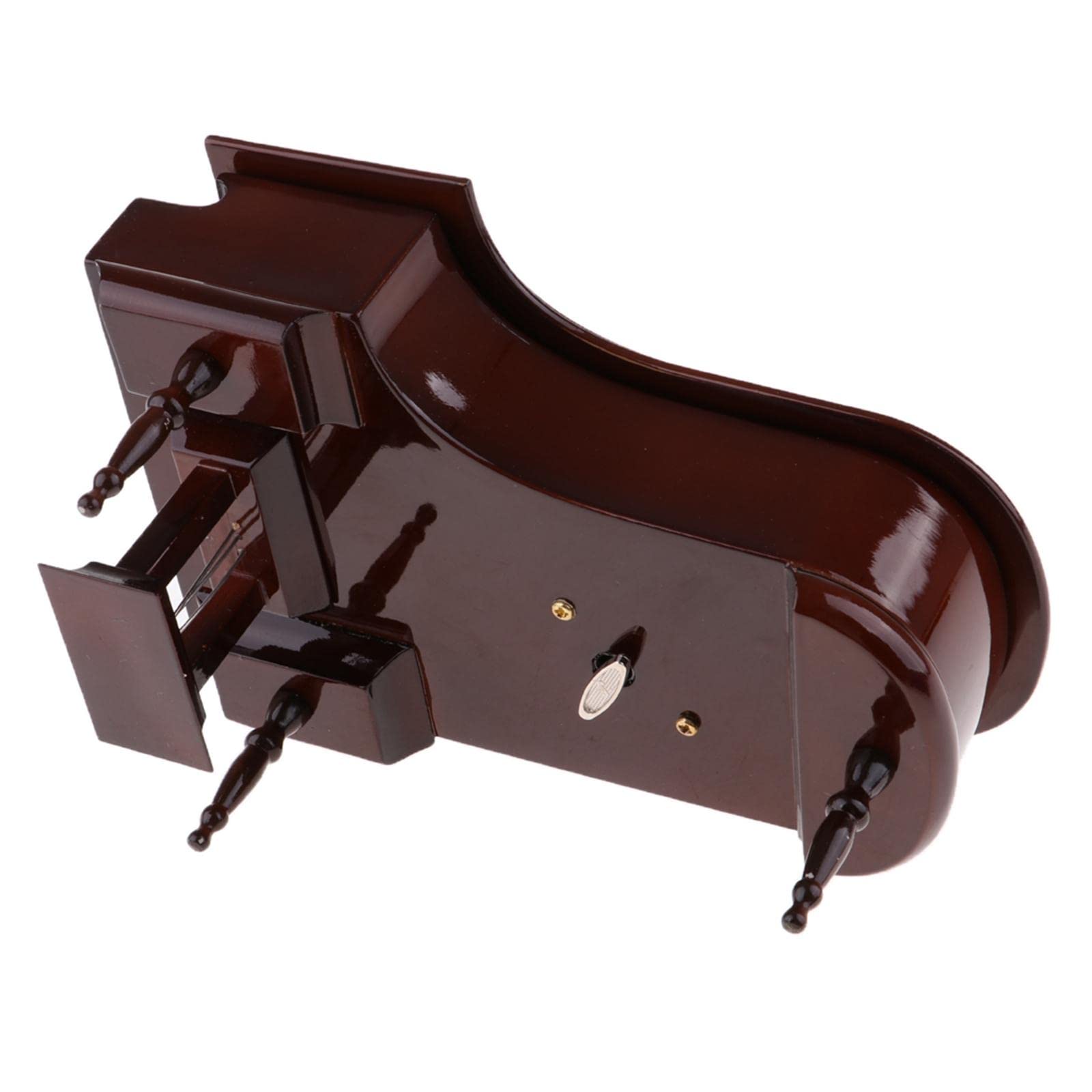 Mini Pianoforte Modello Decorativo in Legno + Plastica per La Decorazione di Compleanno Playset, Marrone