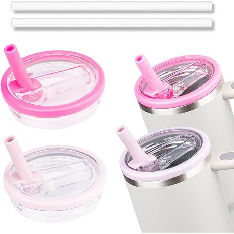 Compatible with Stanley Cup Hot Pink Straw Lid – Ensures You Enjoy...