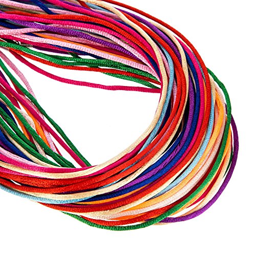 Cuerda de collar de seda satén de 2 mm con cadena ajustable para evitar alergias 4