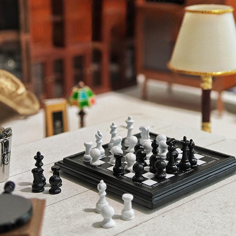 Dollhouse Mini Chess Ornamental Model Miniature Scene