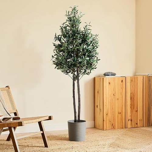 BLAINE | Olivo 180cm | Plantas Artificiales Decorativas | Planta Artificial Grande | Plantas Artificiales para Interior/Exterior | Planta Artificial Realista Decorativa para Casa