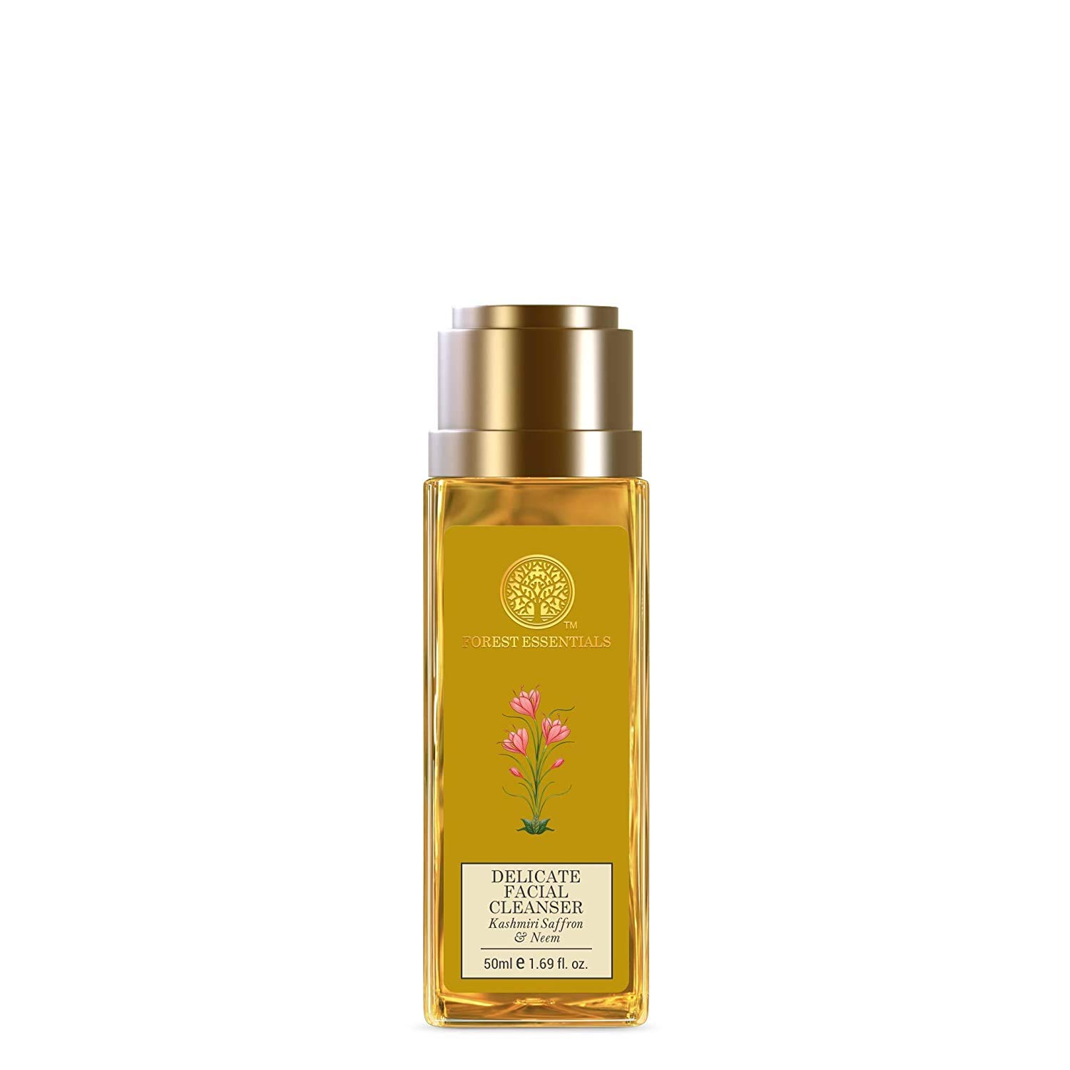 Forest Essentials Delicate Facial Cleanser, Saffron and Neem, 50ml
