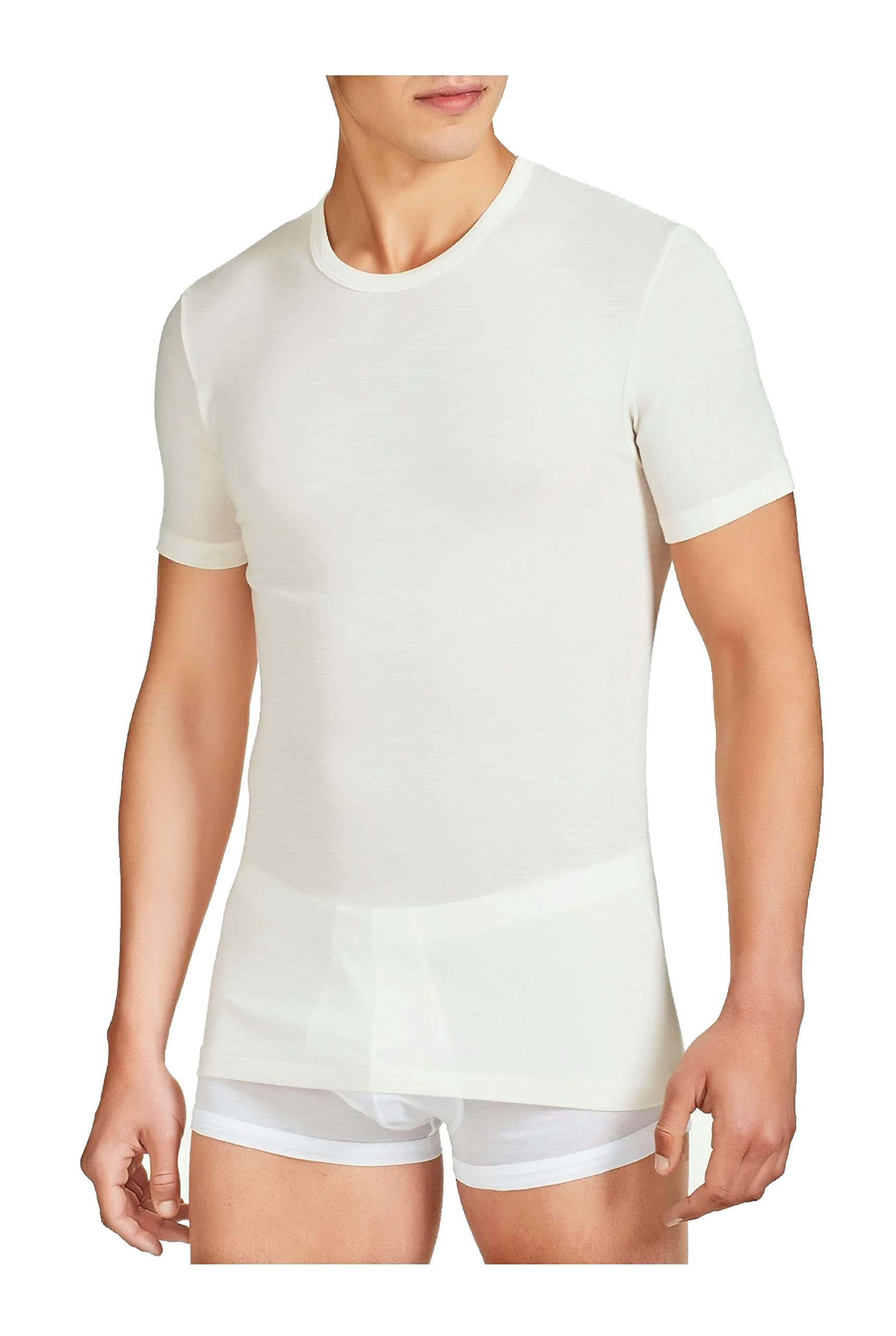 Generico Maglietta Intima Uomo Lana Cotone Offerta 3-5 Pezzi Girocollo Maglia Intima Uomo Termica Invernale 18032