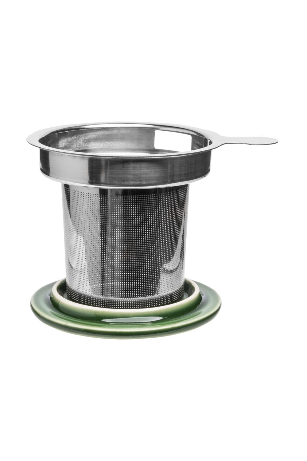Tranquillo Filiżanka Ceramiczna do Herbaty z Sitkiem i Pokrywką, Kubek Kamionka, 410 ml