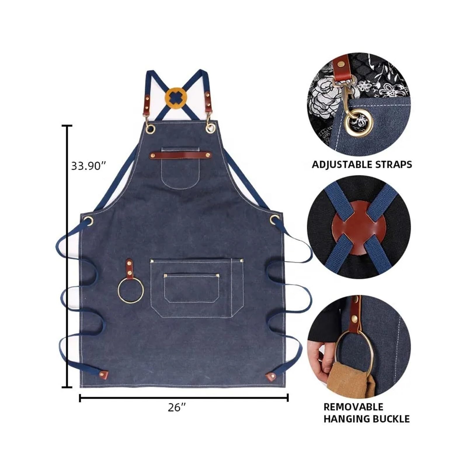 Grembiule da cucina regolabile: abbigliamento durevole for uso domestico o in officina