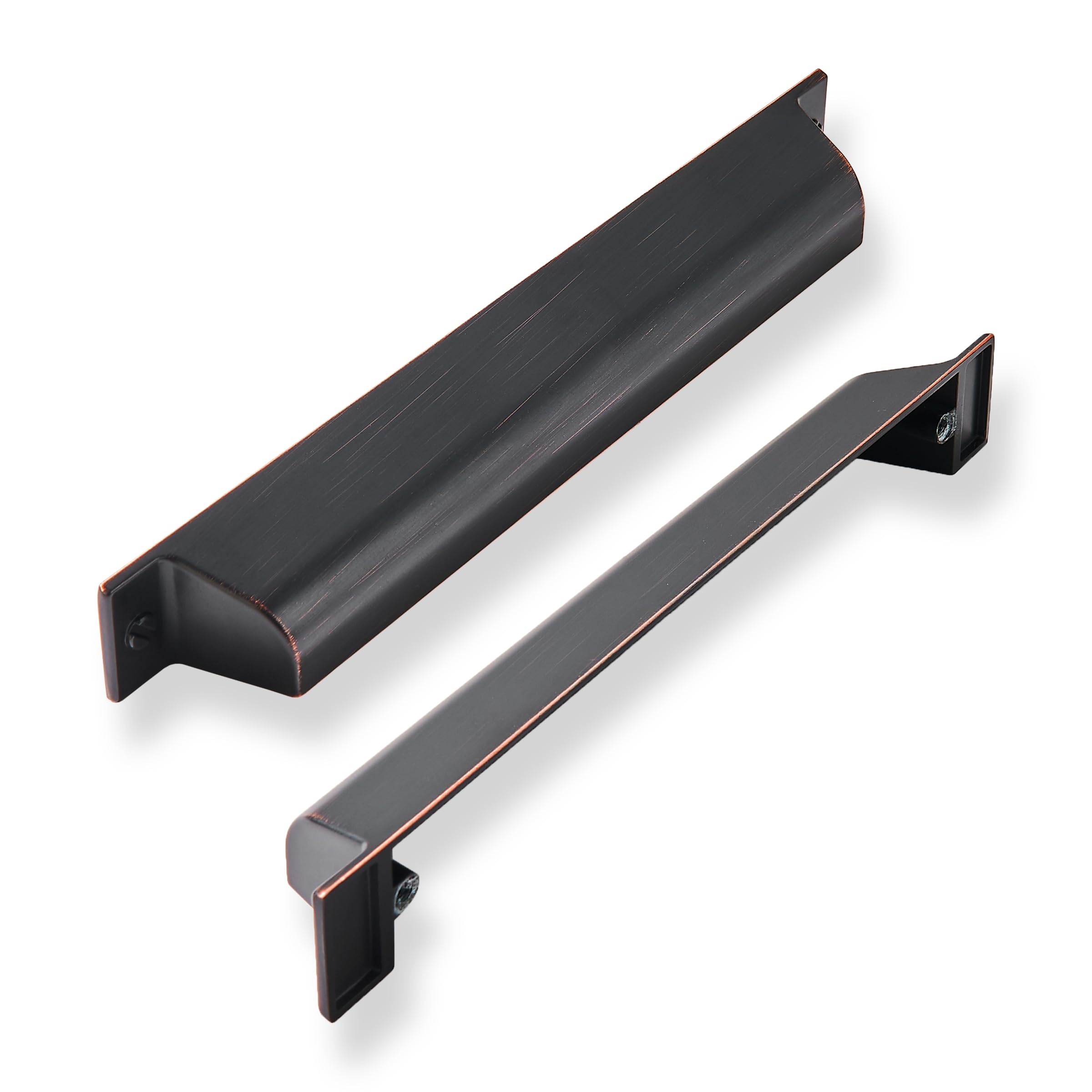 ZAUYX 5 Pack 5 Inch Center to Center Oil Rubbed Bronze Cabinet Cup Pulls Drawer Pulls Kitchen Hardware Channing Cup Pulls Drawer Handles Knobs 5 inch Hole Center โ image 1