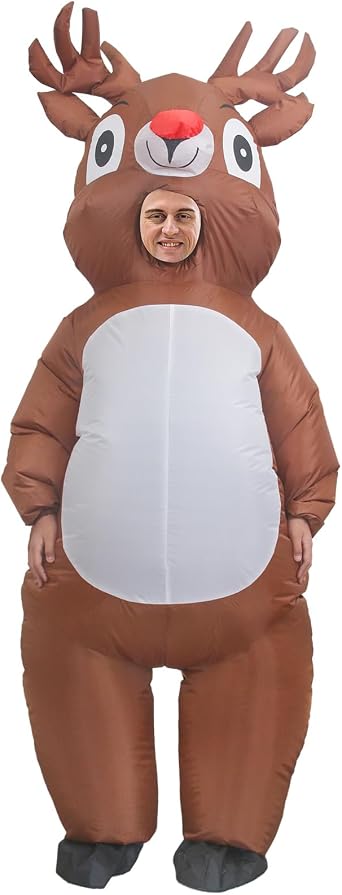 Inflatable Animals Costume for Adults4'11"-6'3", Funny Blow Up Animals Outfit for Halloween Cosplay Masquerade Party