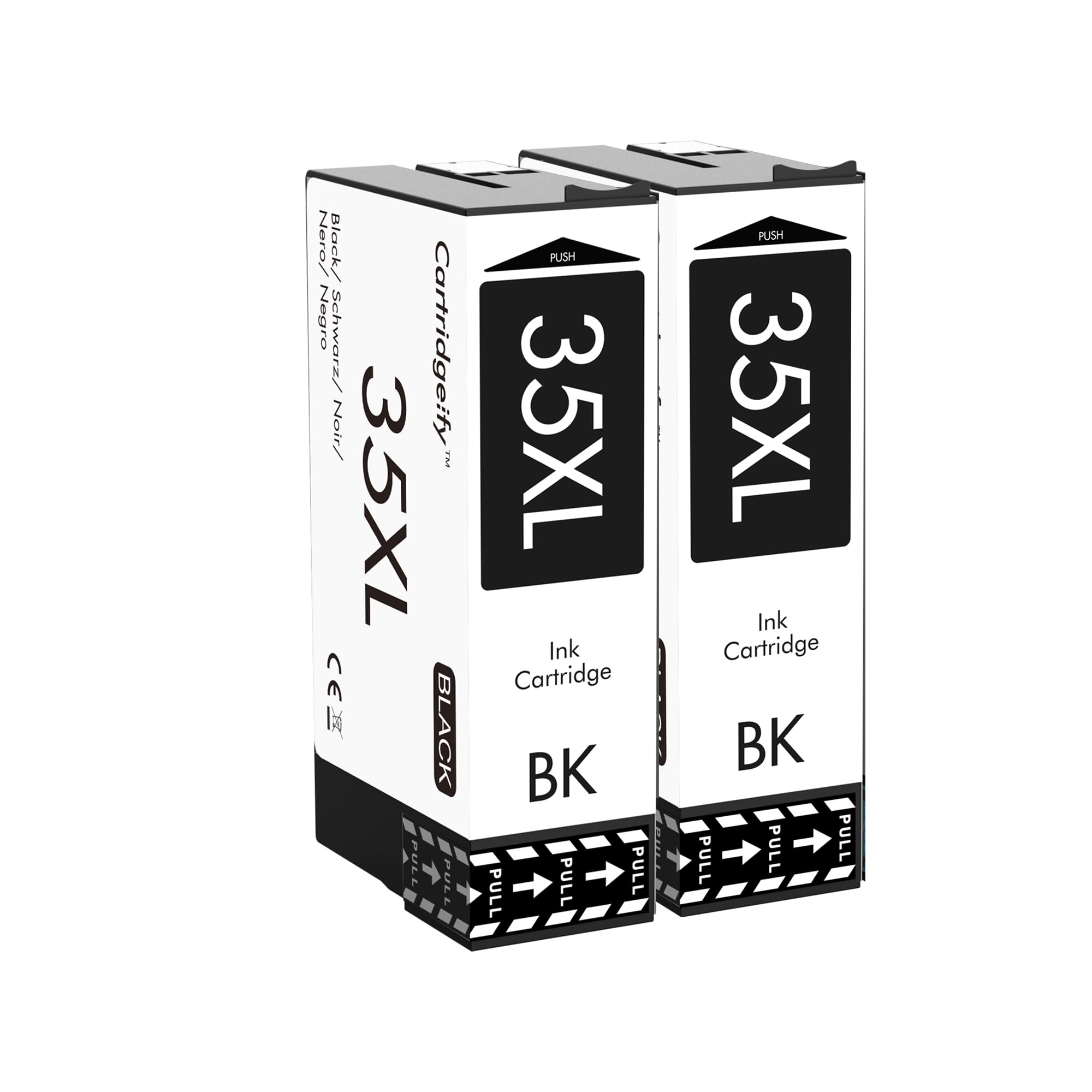 Cartridgeify 2er-Pack 35 XL Schwarz Druckerpatronen Kompatibel mit Epson 35 35XL Patronen Multipack, für Workforce Pro WF-4720DWF, WF-4725DWF, WF-4730DTWF, WF-4740DTWF