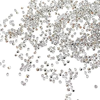 Jancosta 10000 Clear Wedding Table Scatter Confetti Crystals Acrylic Diamonds Rhinestones for Table Centerpiece Decorations Wedding Decorations Bridal Shower Decorations Vase Beads (3mm) (Silver)