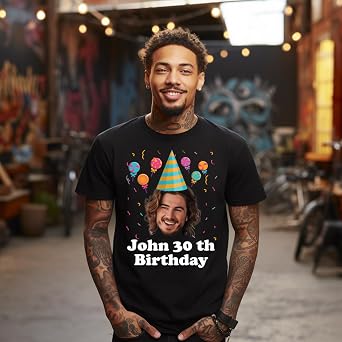 Funny Birthday Shirt, Birthday Photo Shirts, Matching Birthday Party Group Shirt, Custom Face Birthday Shirt, Custom Photo Shirt, Face Shirt Multi