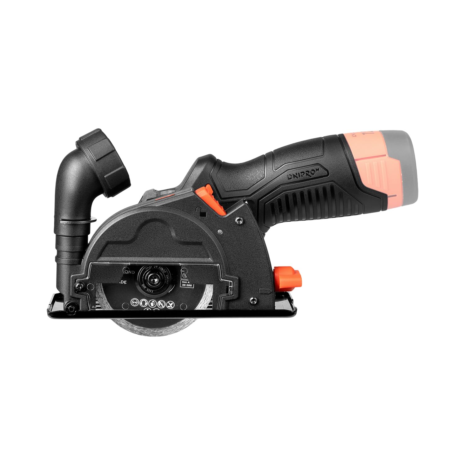 Mini Amoladora 12V CT-12BC - Cortadora Inalámbrica Motor Brushless Sin Escobillas - Disco de 76 mm, 20000 RPM, para Metal, Madera y Plástico Profesional - Sin Batería ni Cargador - Por Dnipro-M