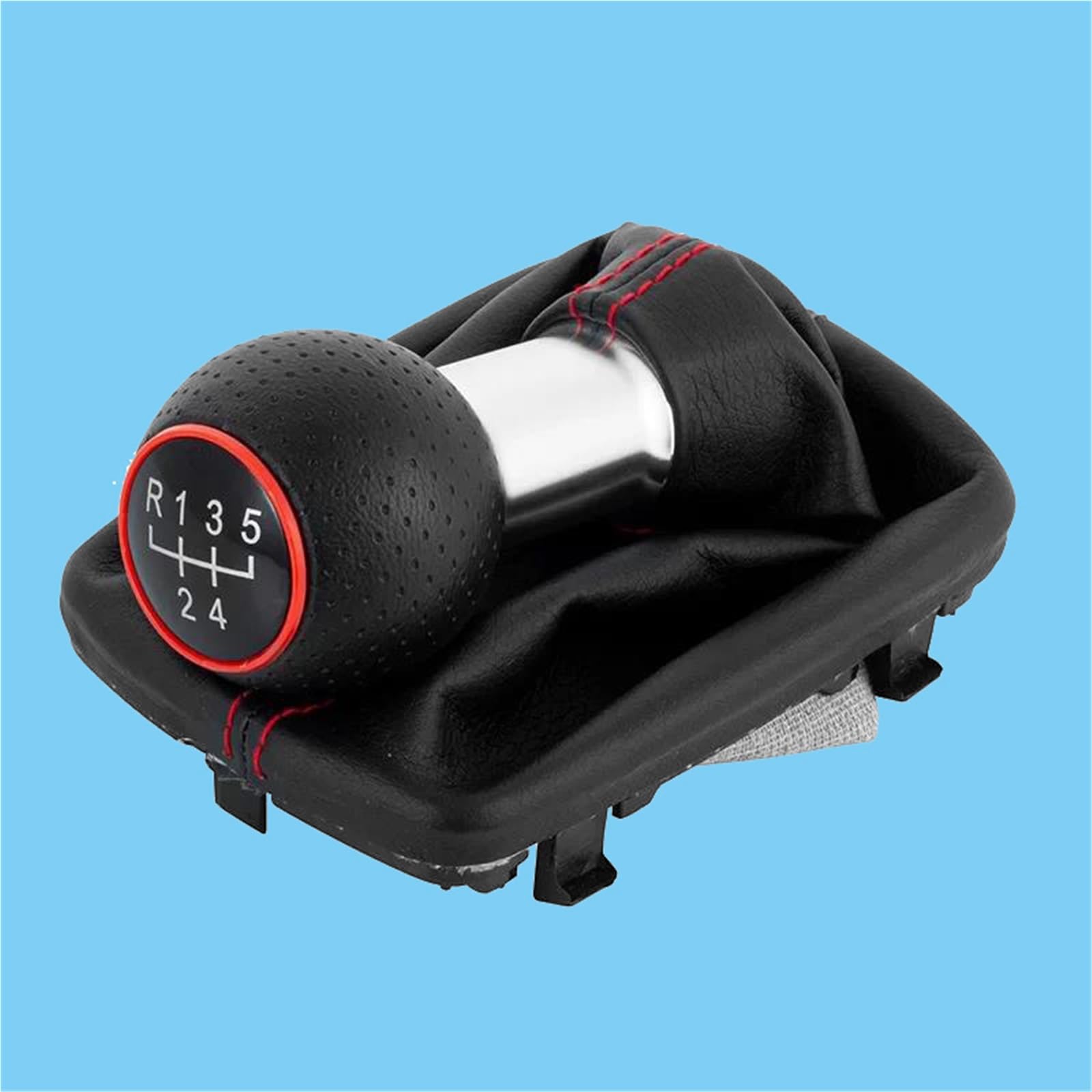 Mkszy 5 Speed Redline Car Gear Shift Knob Shifter Lever Stick Gaiter Boot For Audi A3 S3 2001 2002 2003