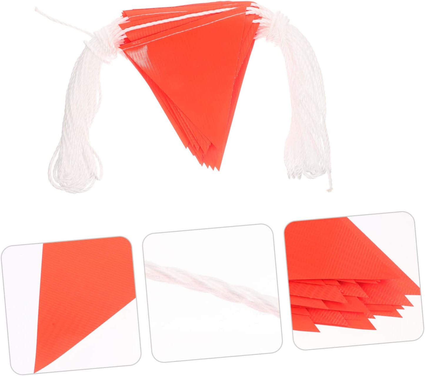 MAGICLULU 1 String High Visibility Safety Flags Warning Flags for Construction Sites Lightweight and Weather Resistant for Outdoor Use and