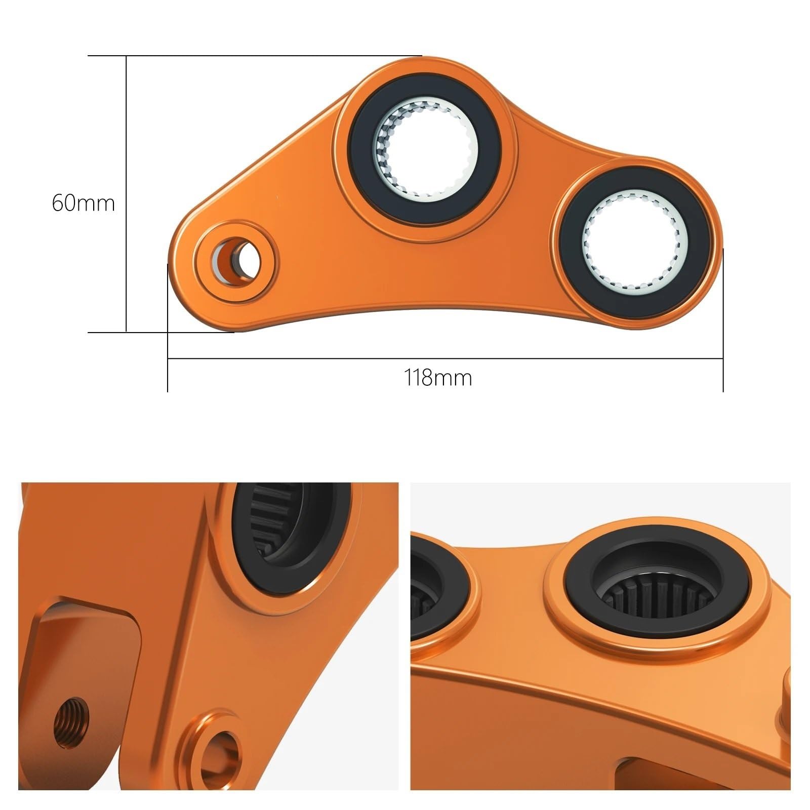 Bieletas Descenso Trasero Motocicleta 1,57 "40mm suspensión de Choque varillaje de Descenso Apto para Enduro/R 690 2008-2018 Enlaces de Descenso(Red)