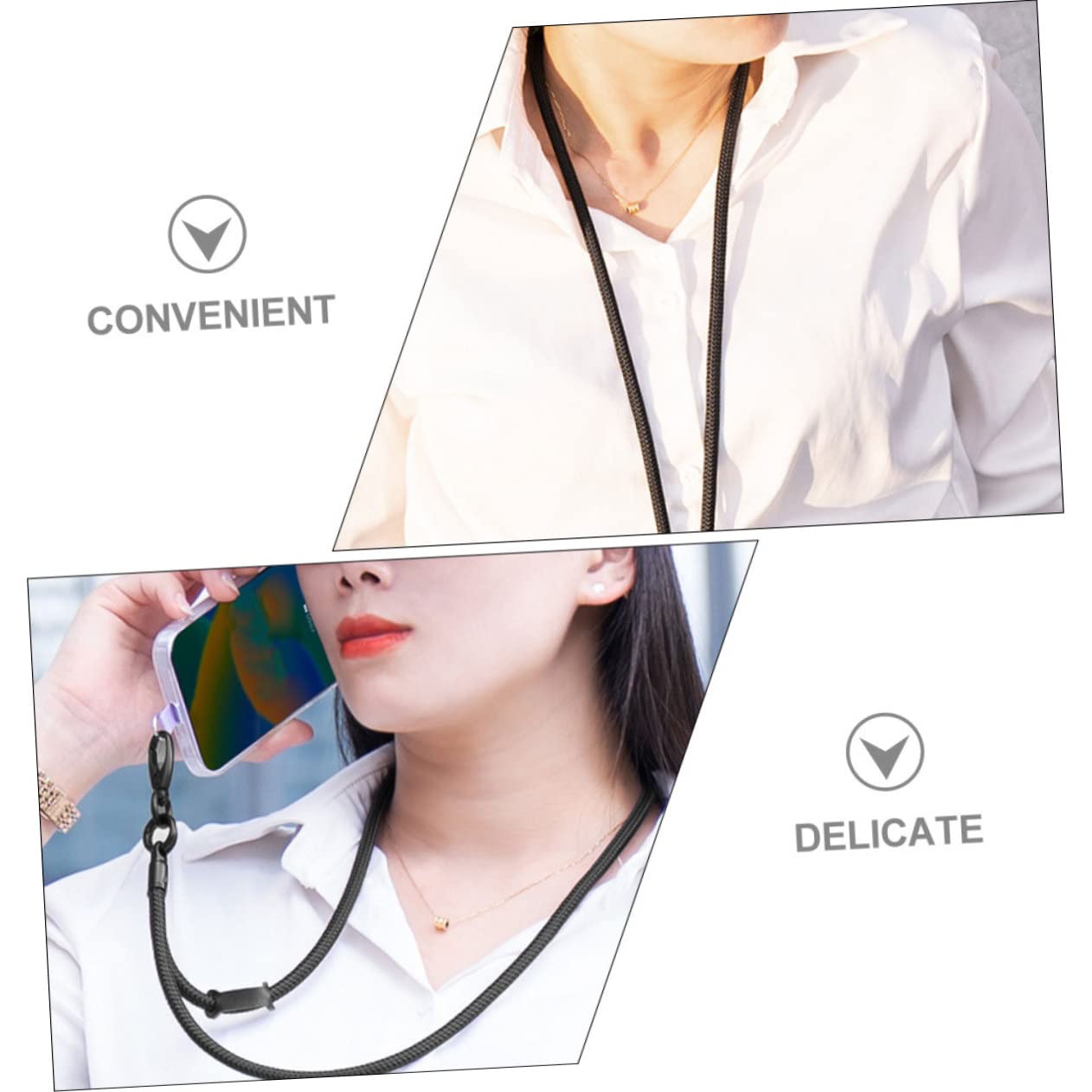 DOITOOL 5 Piezas Cuerda para Teléfono de Trenzado Correa de Cuello Resistente y Decorativa para Smartphones Cuello o Muñeca Clásico de Grosor