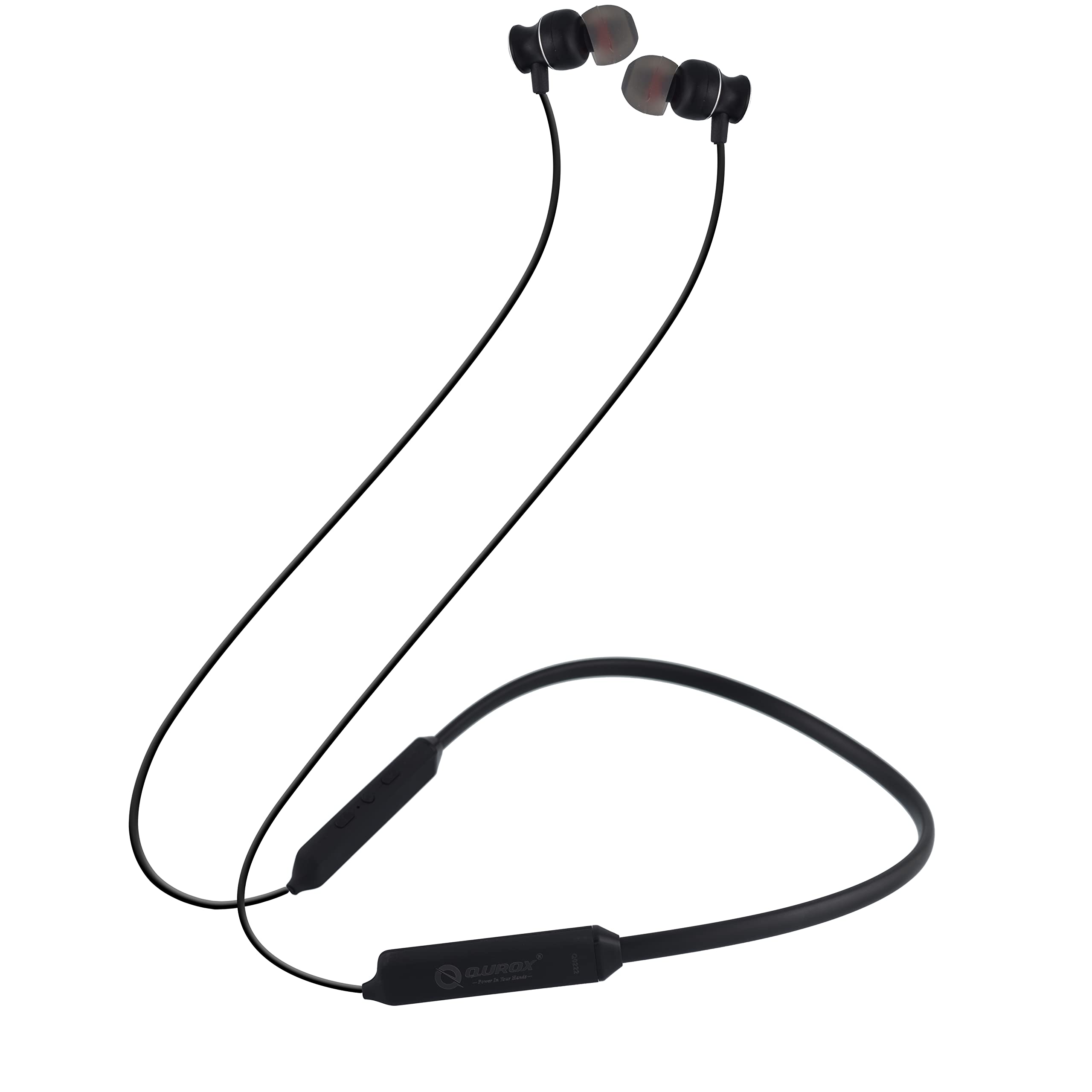 QUROX Live Beats Bluetooth Wireless in Ear Earphones with mic (Black)