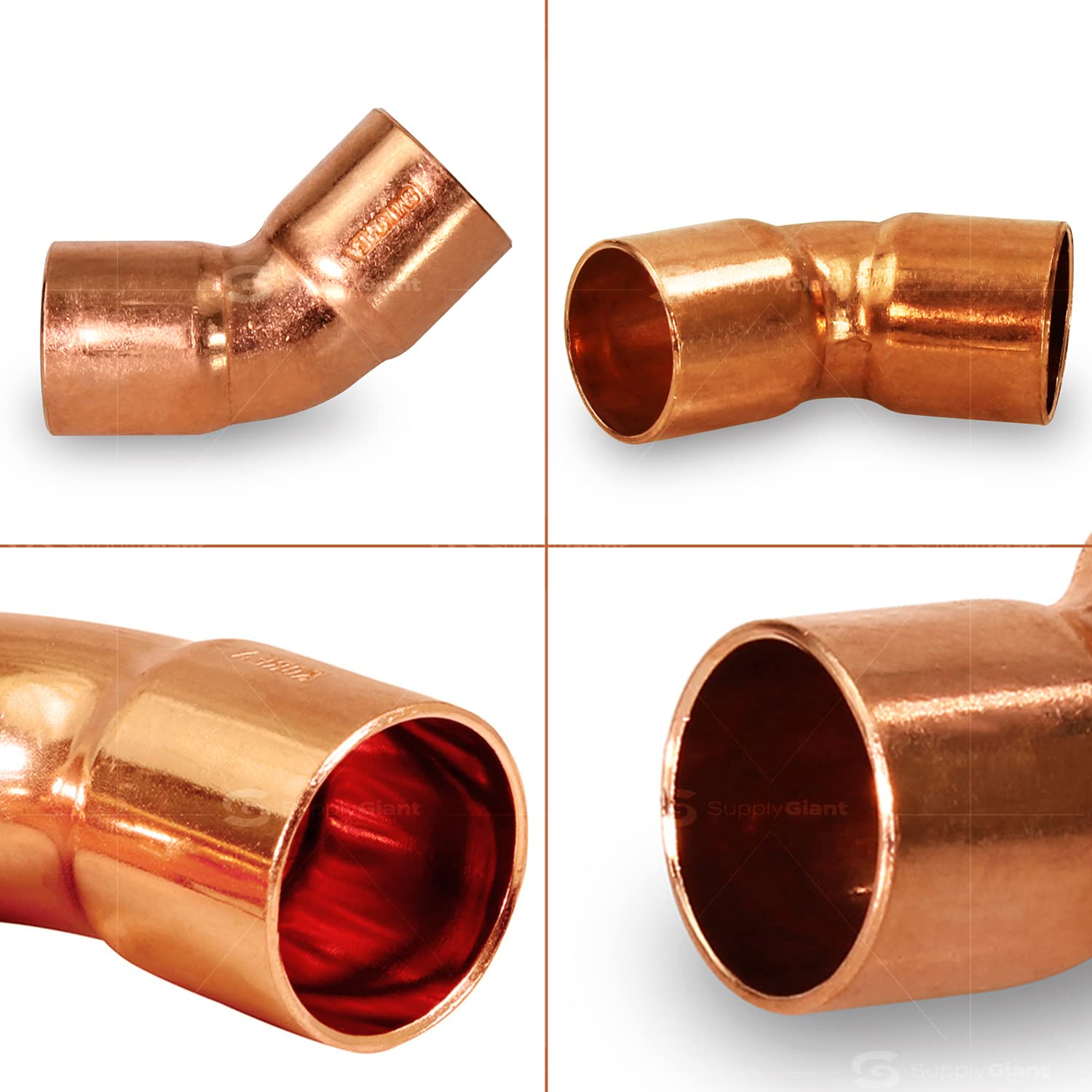 Everflow CCLF0018 Codo acodado de 45 grados