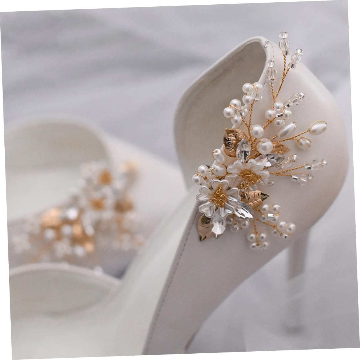 Ipetboom 3 Paia Fibbie per Scarpe Sposa Decorative Accessori Rimovibili per Matrimonio e Speciali per Scarpe Cerimonia