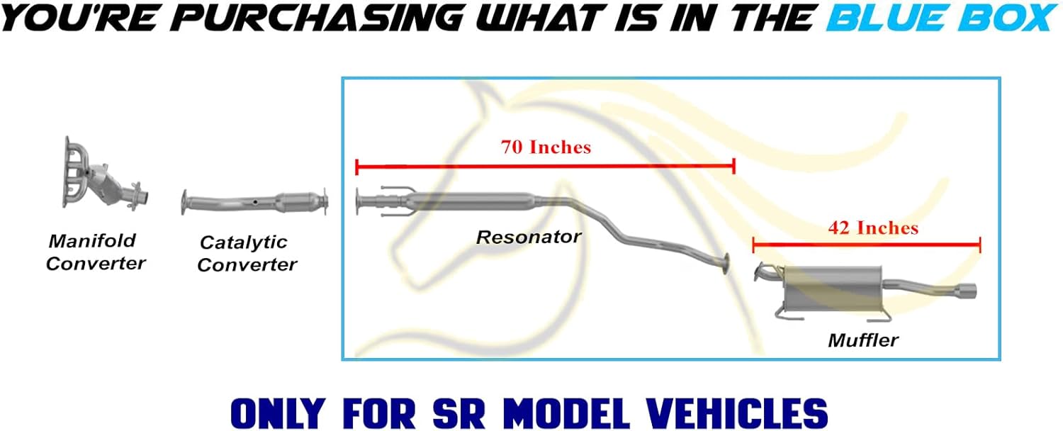 Northeastern Exhaust Resonator and Muffler Kit Compatible for 2013-2019 Nissan Sentra 1.8L, Stainless Steel, Free Gasket, Clamp, and Bolt Kit Included, Direct-Fit Replacement