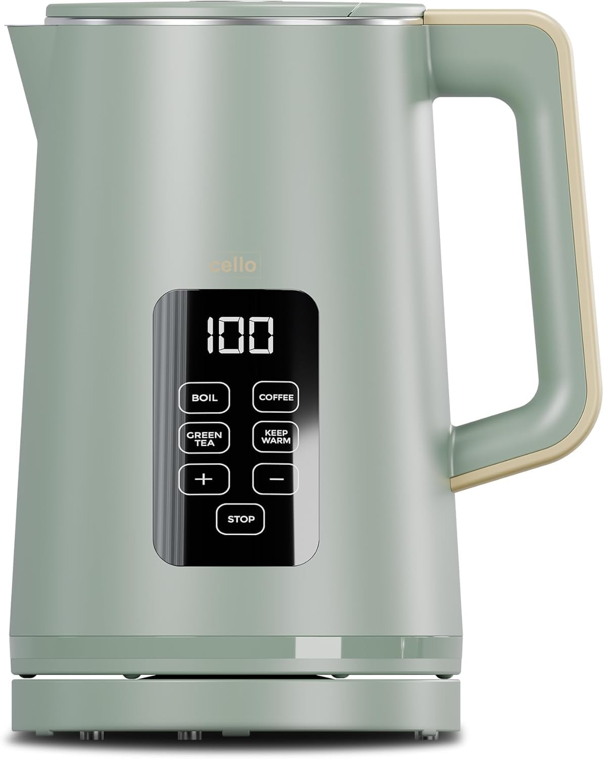 1.7L Green 3000W Rapid Boil Digital Kettle with Temperature Control, Cordless Design Variable Temperature, Quiet & Fast Boil Kettle, BPA-Free Electric Kettle with Filter, LED Display & Auto Shut-Off