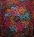 Popular Handicrafts Tie Dye Hippie Kaleidoscopic Star Intricate Floral Design Indian Bedspread Good Luck Marshala 90x84 Inches,(230cmsx215cms) Tye Dye Multi Color
