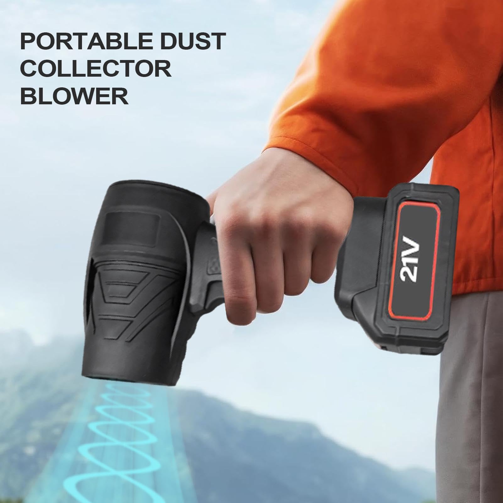 Soplador de Mano Ventilador de Mano Eléctrico Portátil Inalámbrico Turbo | Soplador De Hojas Inalámbrico Para jardín, coche, nieve, ventana, exterior, garaje, tienda, , otoño, invierno,