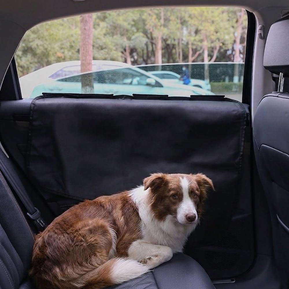 WENINETIES Dog Car Door Guard for Mercedes Benz CLA Shooting Brake X117 I 2015-2019, Scratch Protector Waterproof Car Back Seat Cover Pet Travel Accessories Protection,Black